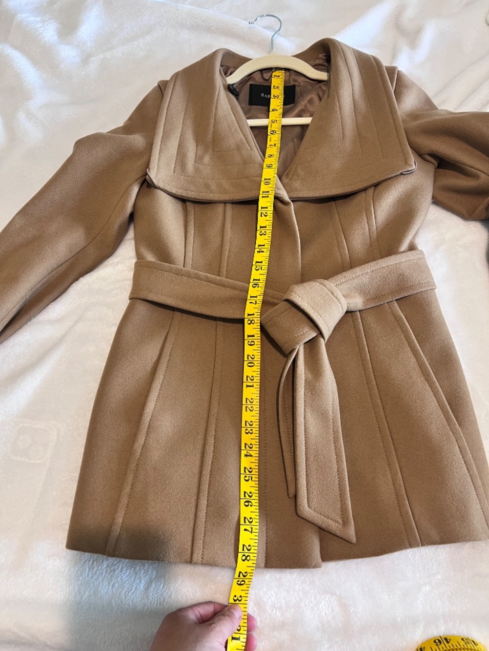 Cashmere & Virgin Wool Babaton by Aritzia "The Connor Coat" XS Belted - Picture 7 of 17